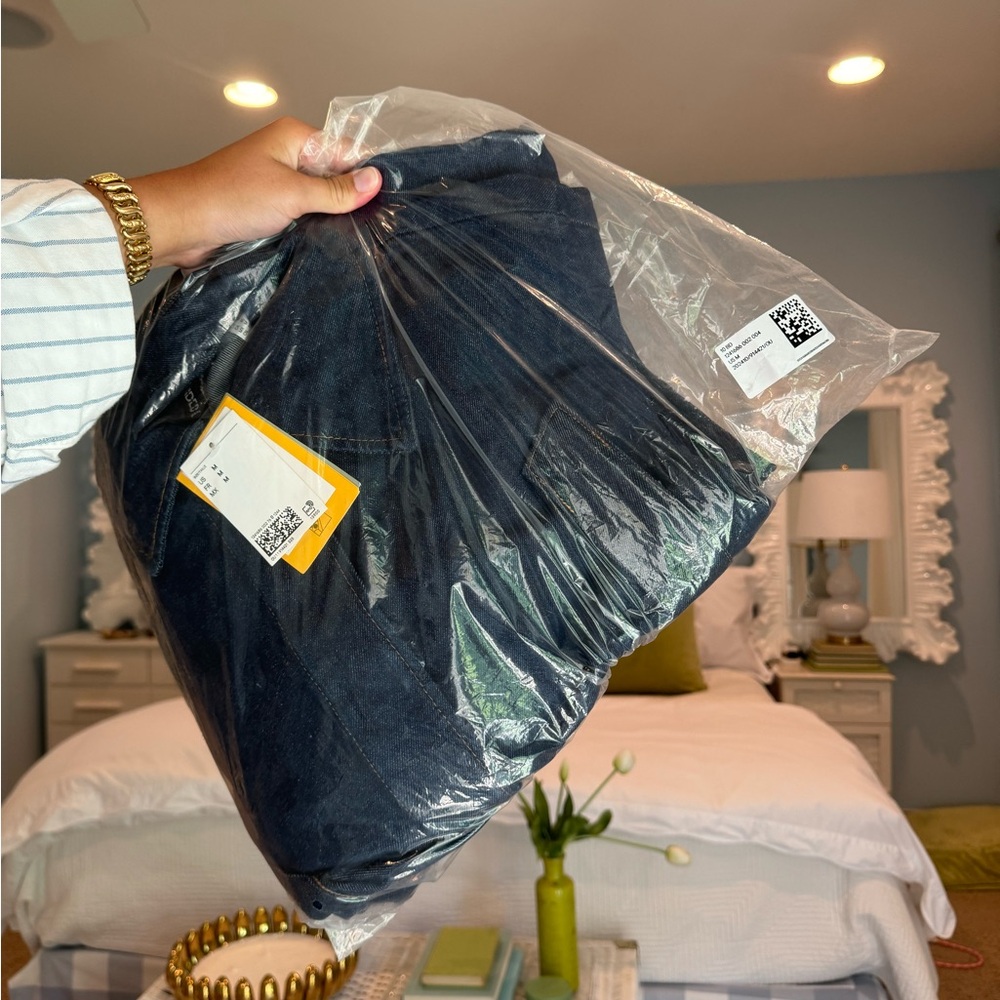 H&M Blue Denim Trench Coat / Jacket - Picture 4 of 4